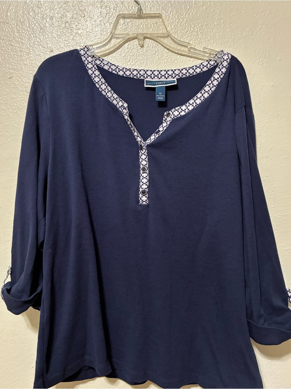 Karen Scott Navy Blue Shirt